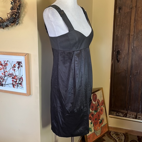 SEE by CHLOE Size 6 TankDress Empire Waist Logo-Button "overall" Straps Overalls - Picture 4 of 17